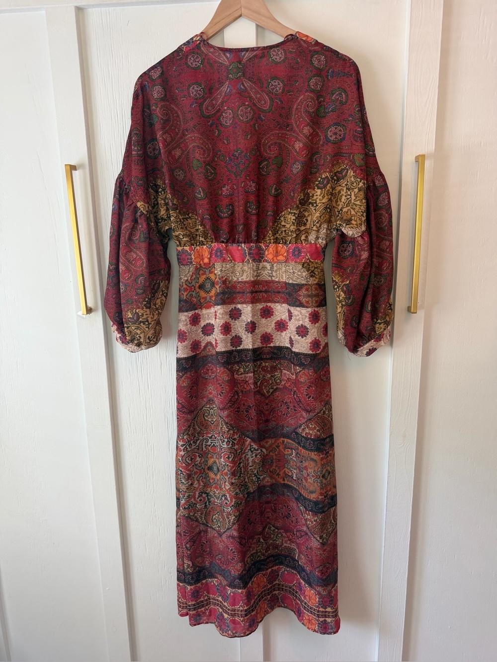 Zara Patchwork Tapestry Midi Dress, New with Tags, Size Medium - Picture 7 of 10